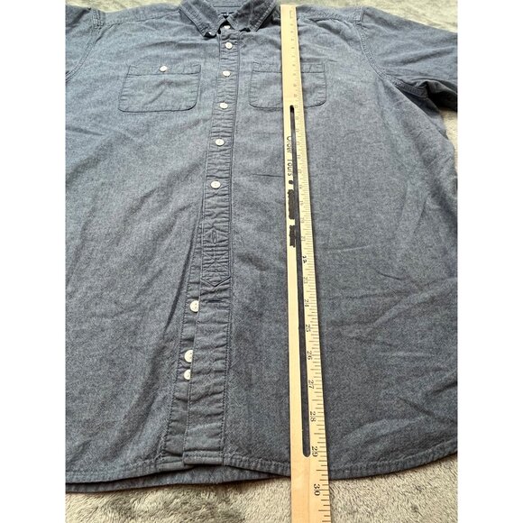 Old Navy Men XXL Chambray Double Pocket Classic Fit Button-Up RN 54023 Shirt - Picture 5 of 9